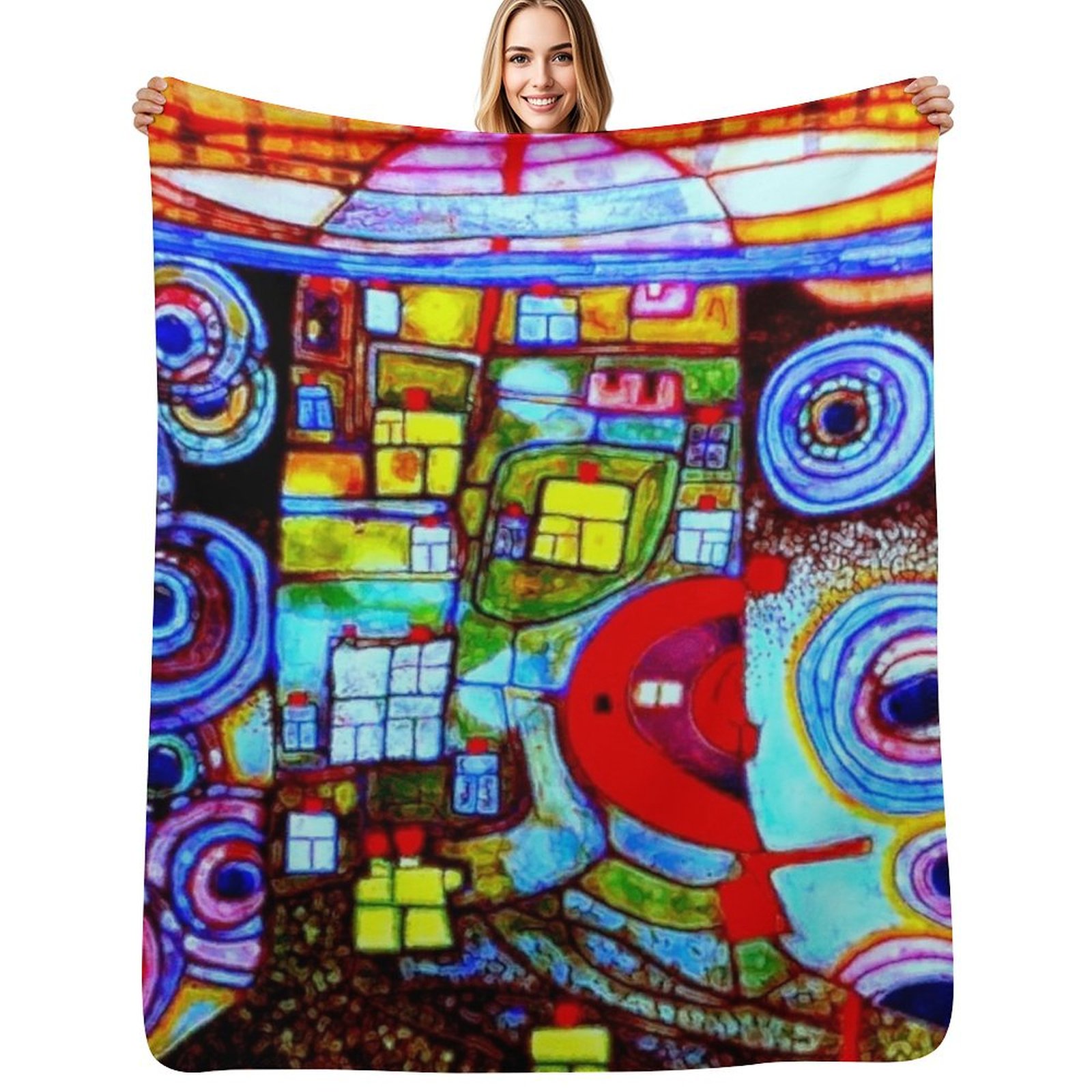 Qatar 813 neon Throw Blanket D - 3D Printing Qatar review and price