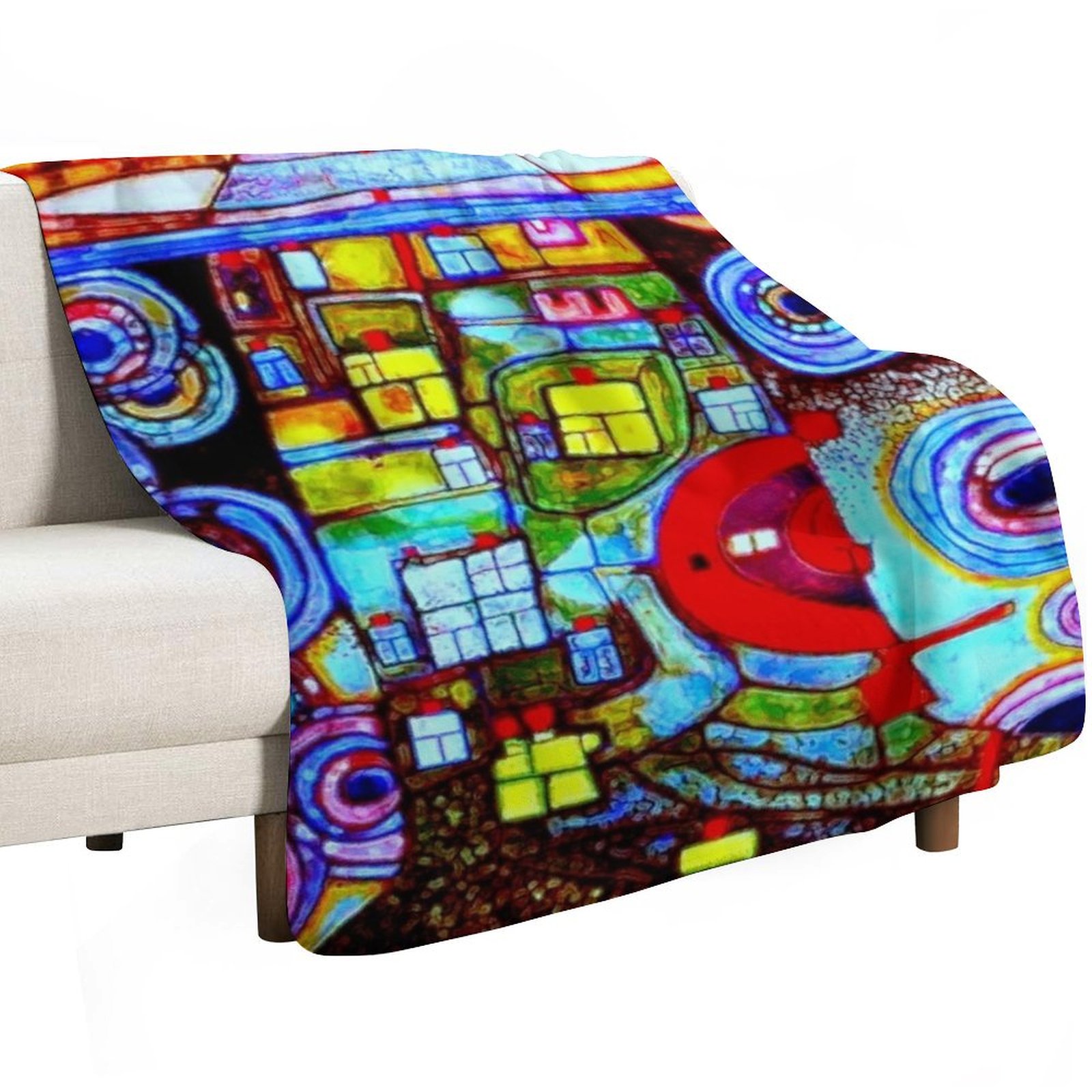 Qatar 813 neon Throw Blanket D - 3D Printing Qatar review and price