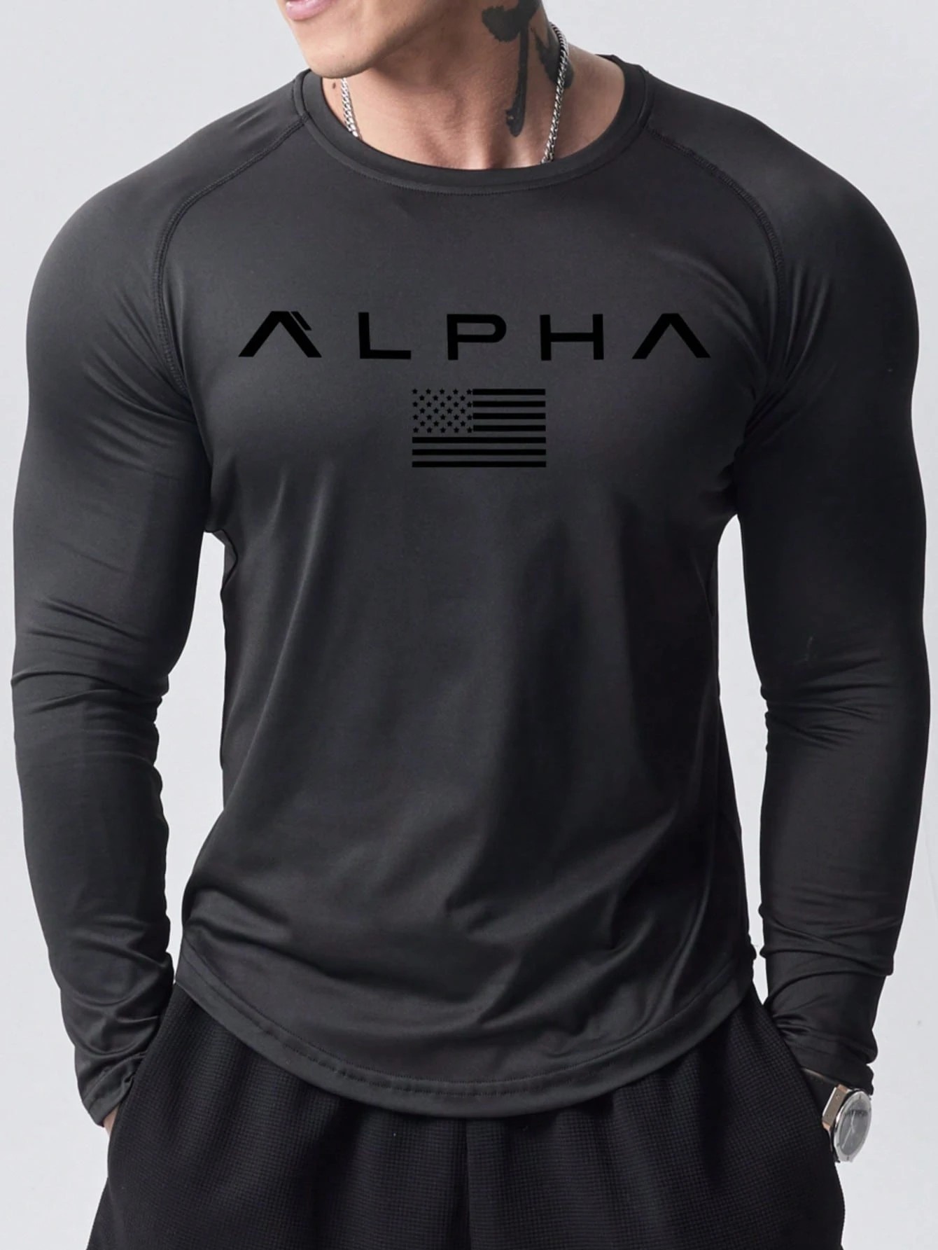 New men's long-sleeved T-shirt - 3D Printing Custom review and price