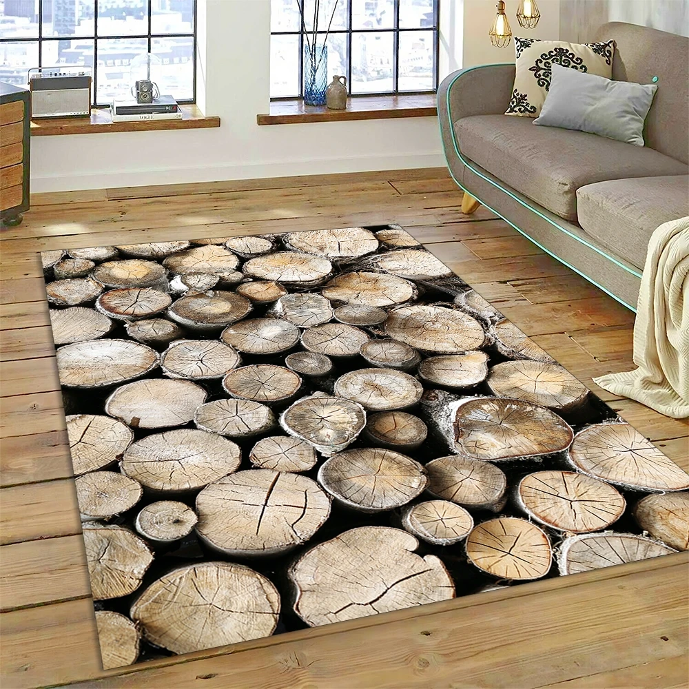 Color 3D Wood Grain Lines Rug  - 3D Printing Online Service review and price