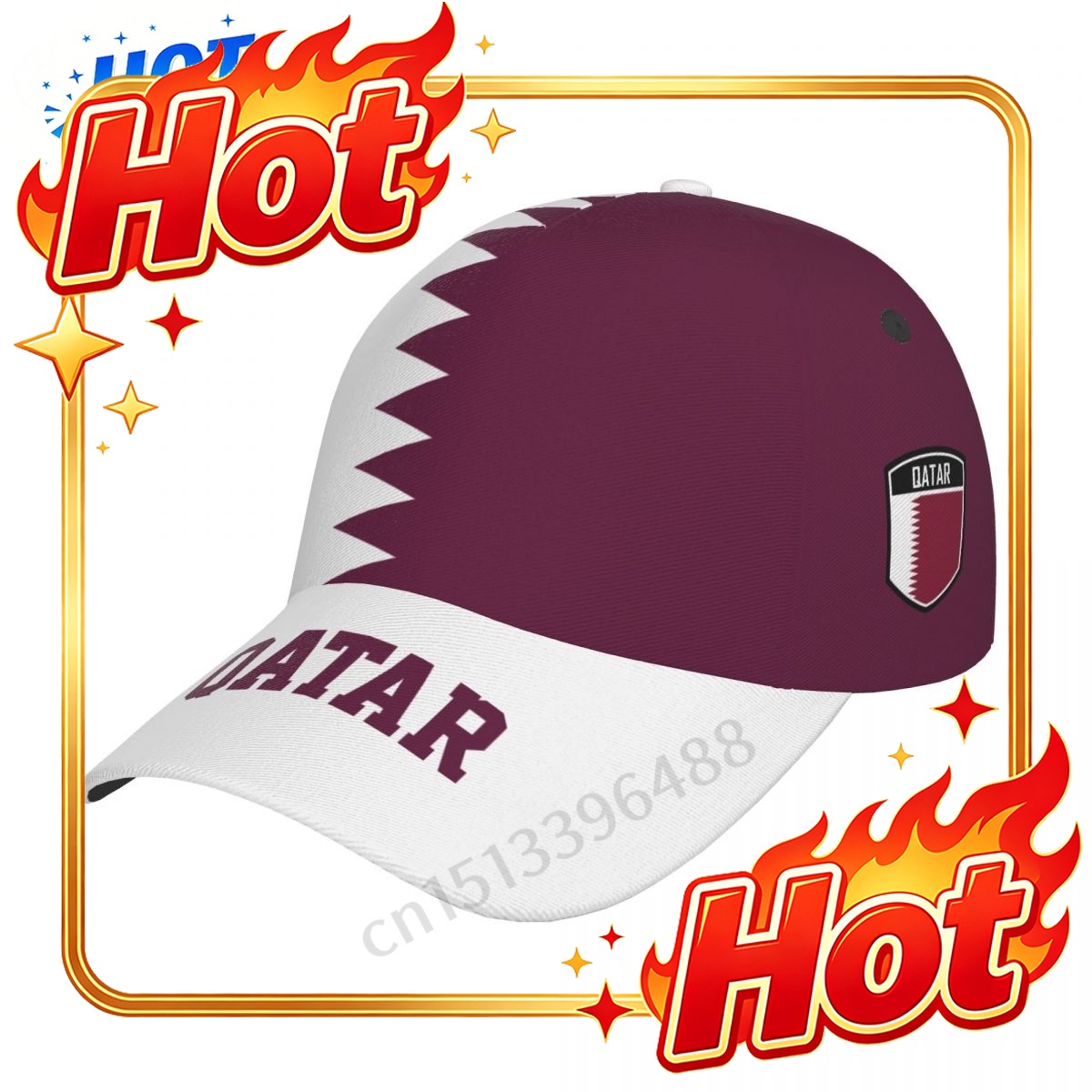 Custom Hats 2025 Qatar Flag 3D - 3D Printing Qatar review and price
