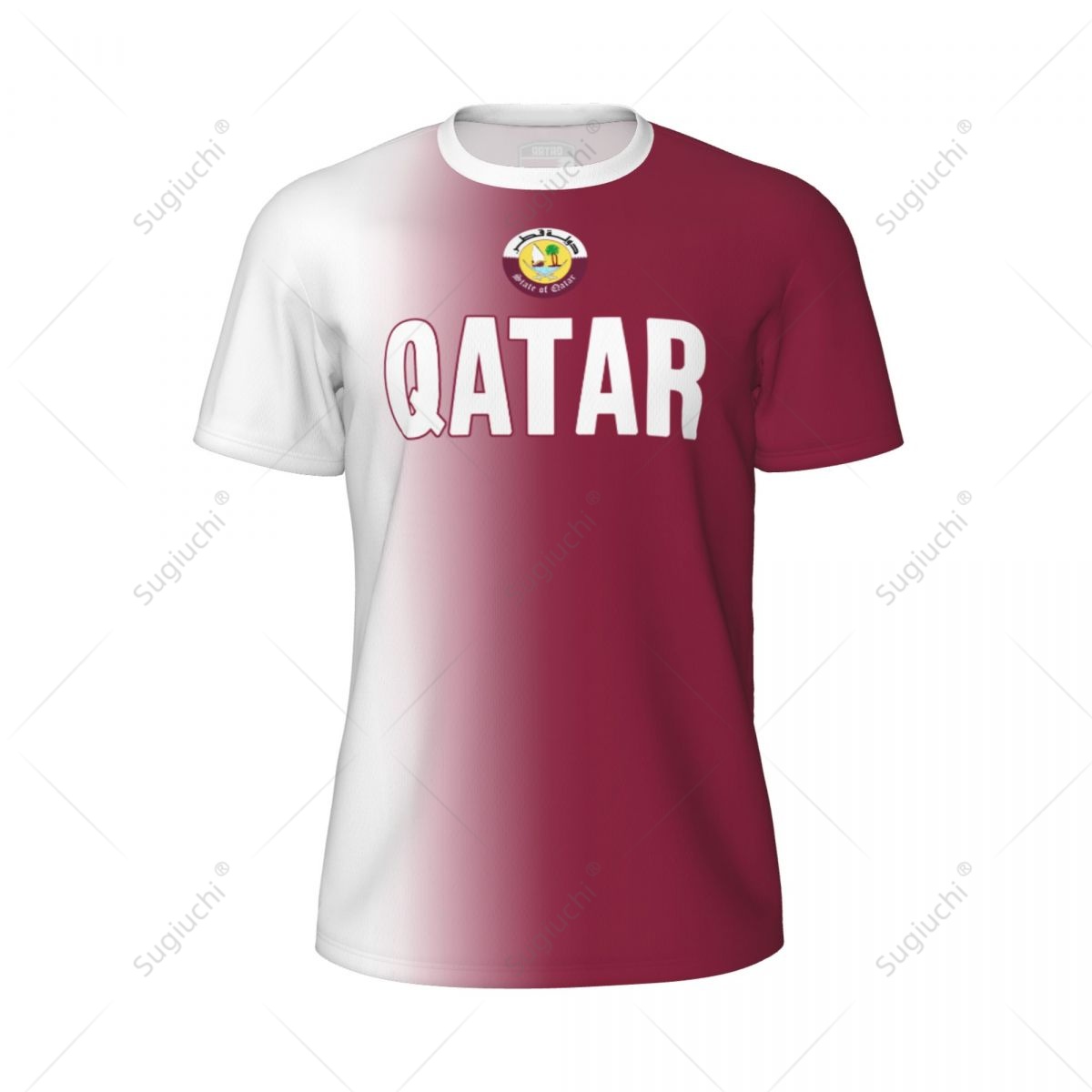 Sports Mesh T-shirt Qatar Flag - 3D Printing Qatar review and price