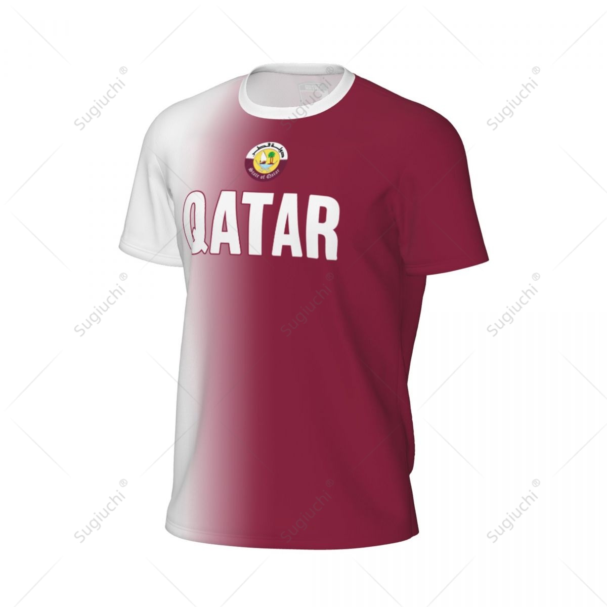 Sports Mesh T-shirt Qatar Flag - 3D Printing Qatar review and price