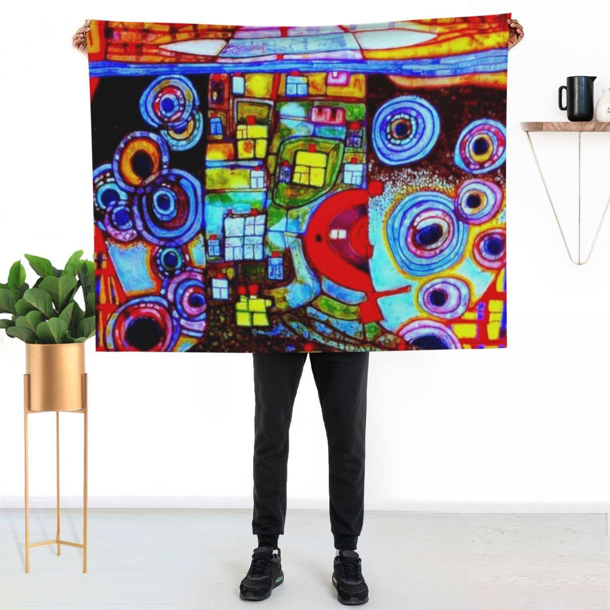 Qatar 813 neon Throw Blanket B - 3D Printing Qatar review and price