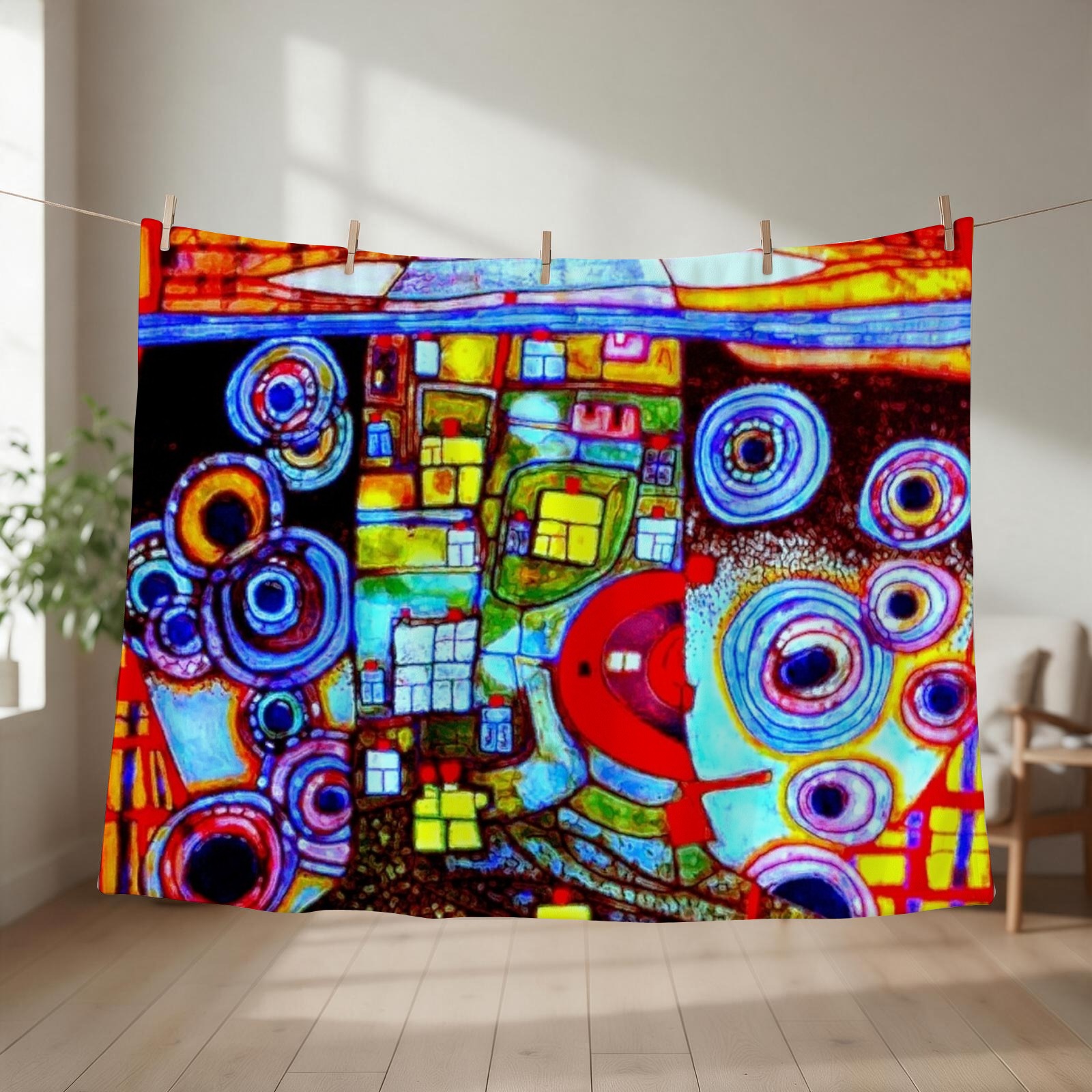 Qatar 813 neon Throw Blanket c - 3D Printing Qatar review and price